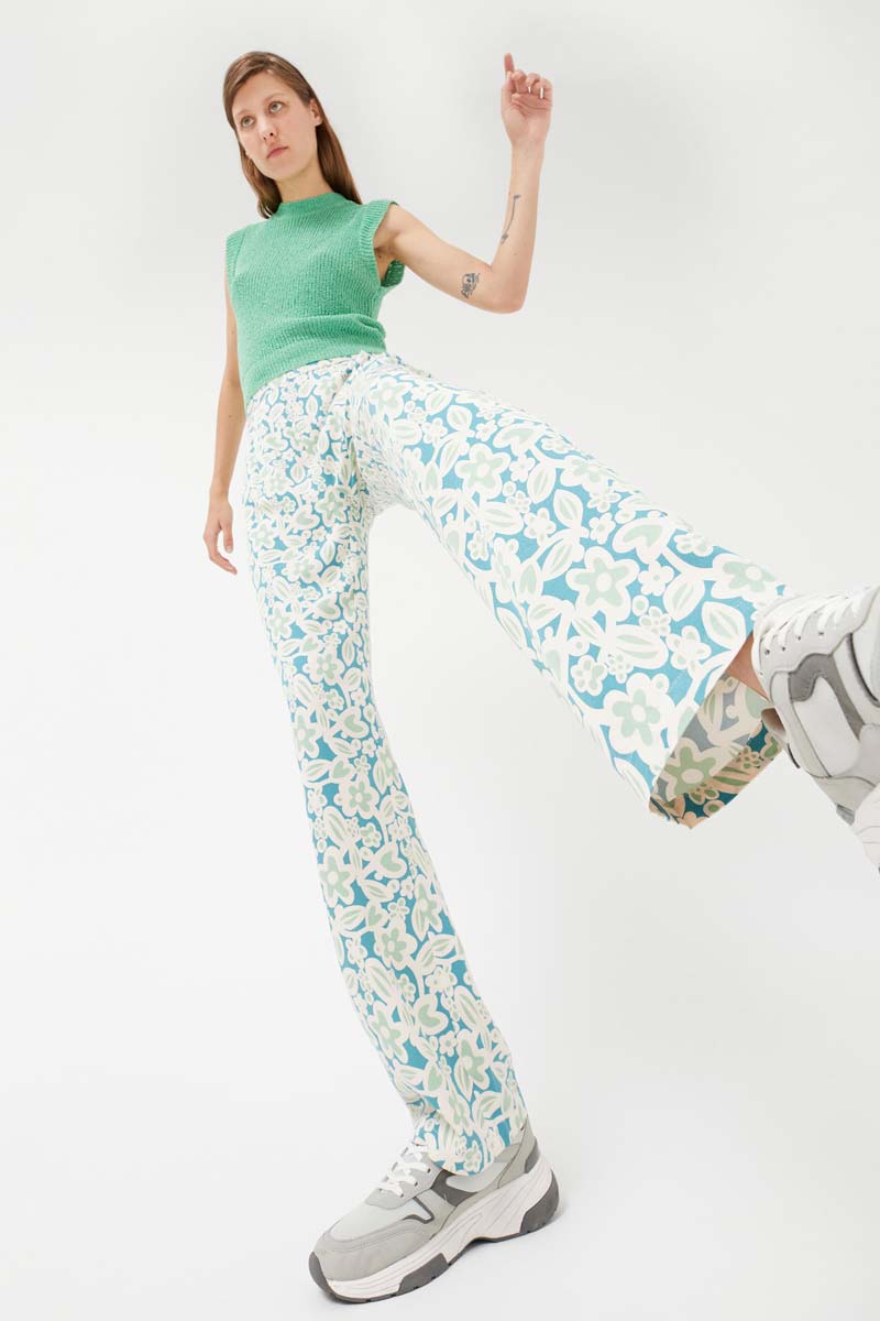 PANTALONI STAMPA FLOREALE