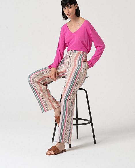 PANTALONI RIGA MULTICOLORE