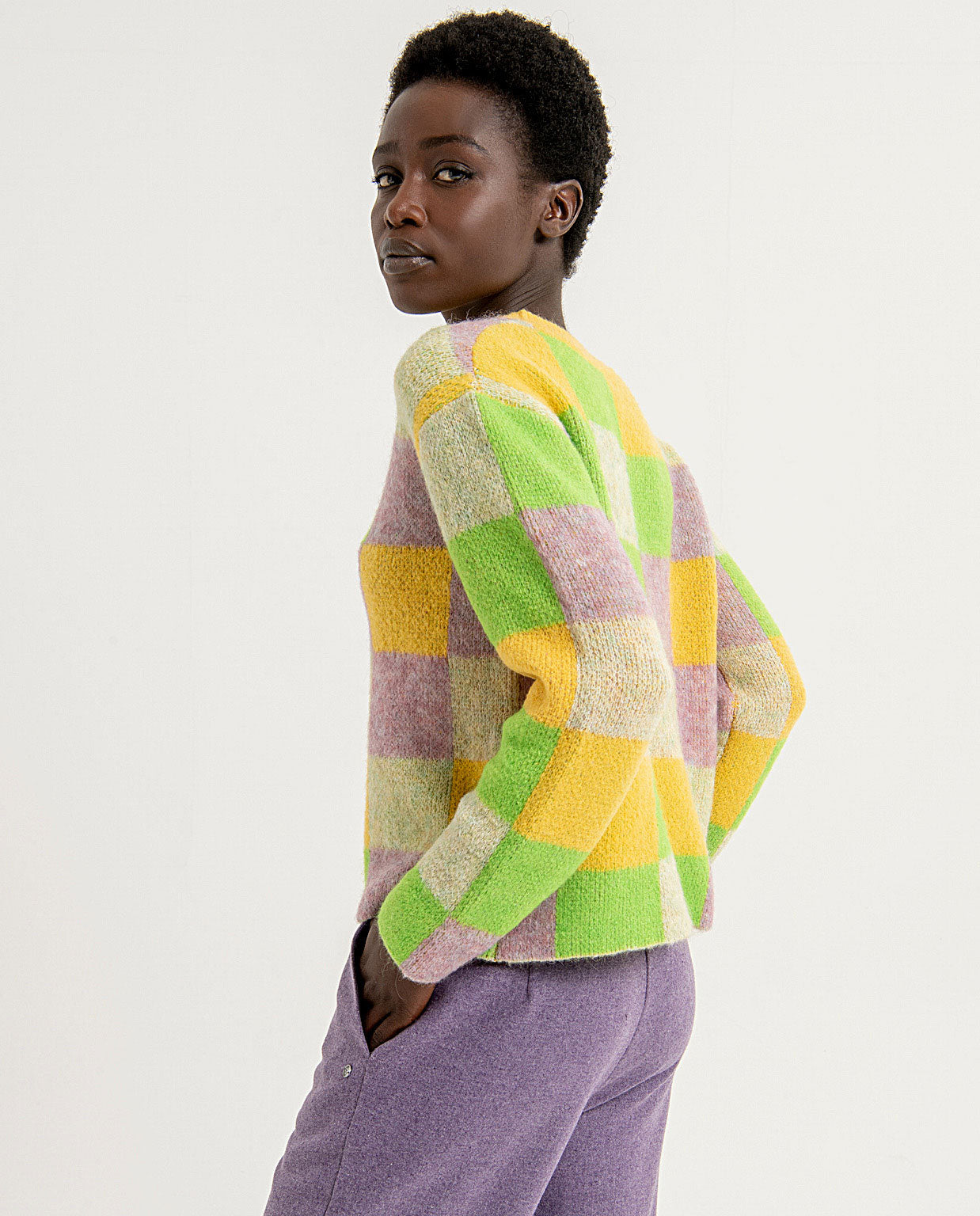 MAGLIA SCACCHI JACQUARD
