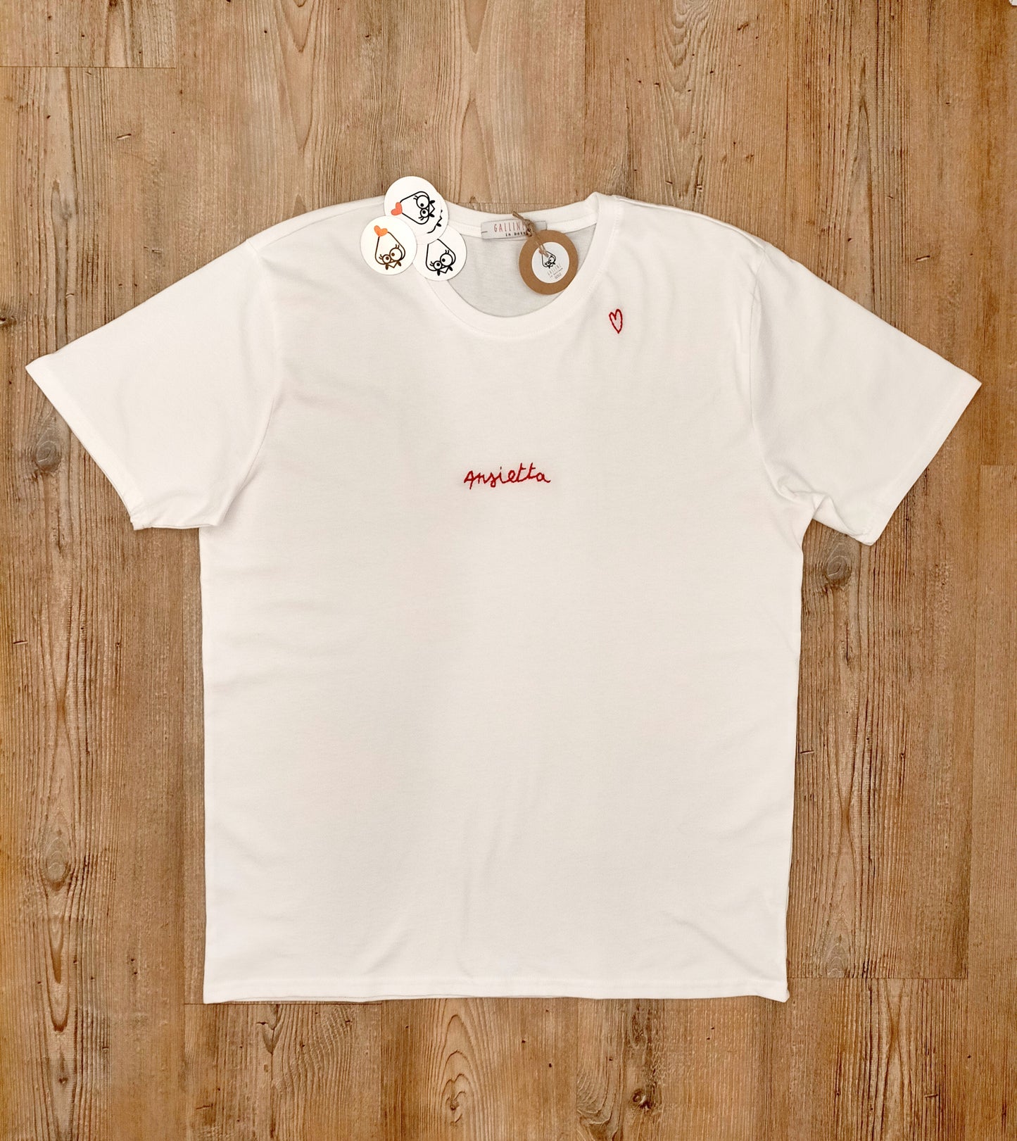 T-SHIRT RICAMATA - ANSIETTA