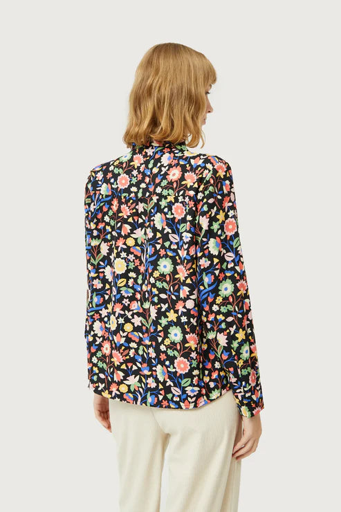 CAMICIA CON FIOCCO A MICROFIORI NAIVE