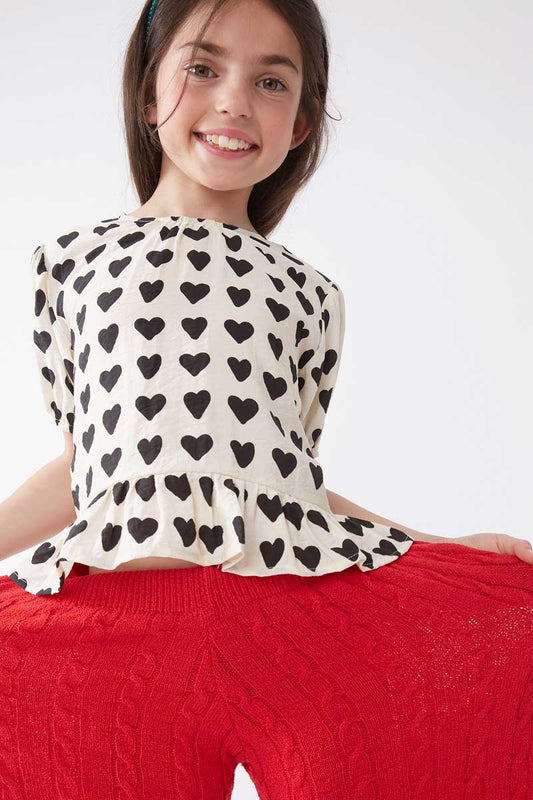 TOP CUORI BAMBINA