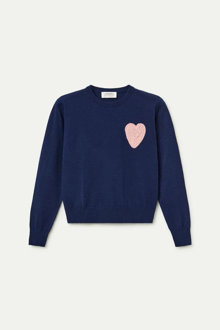 MAGLIA CON CUORE RICAMATO