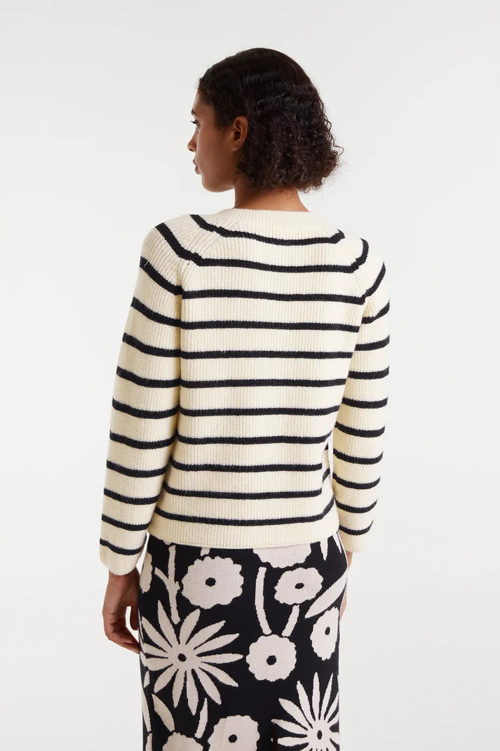 CARDIGAN A RIGHE CON ALAMARI