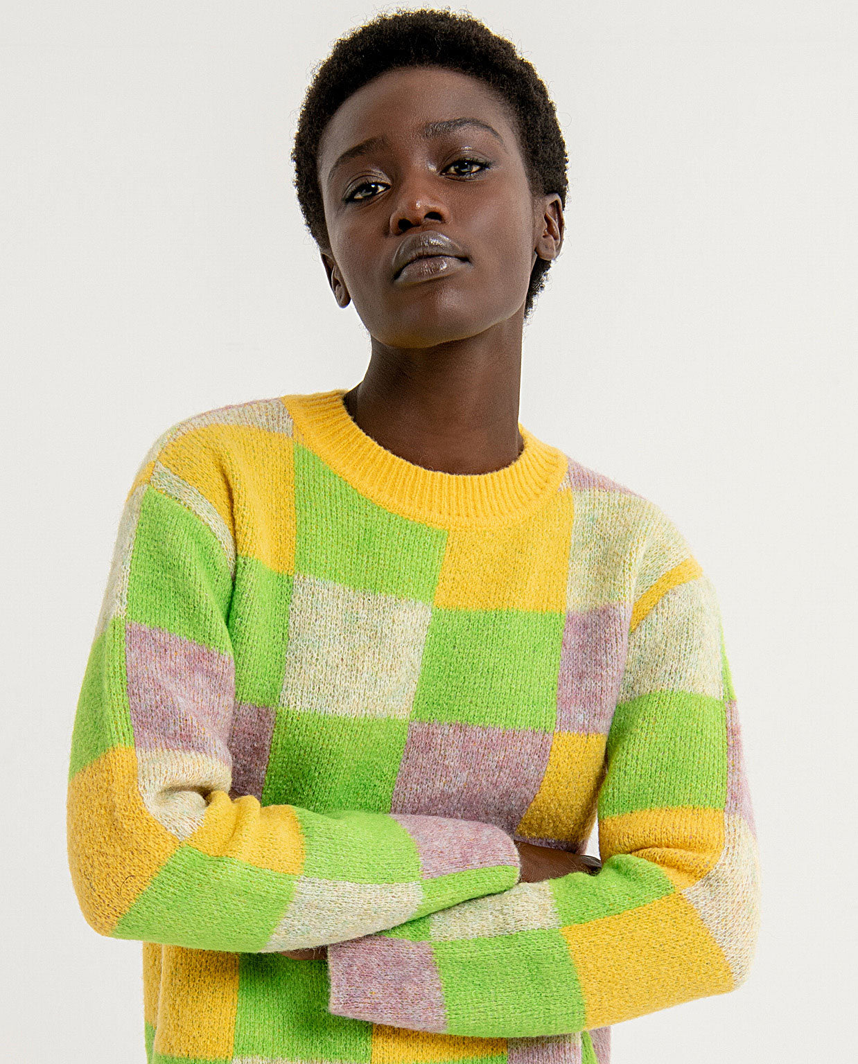 MAGLIA SCACCHI JACQUARD