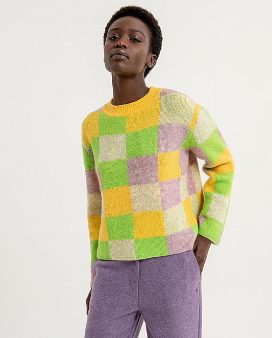 MAGLIA SCACCHI JACQUARD