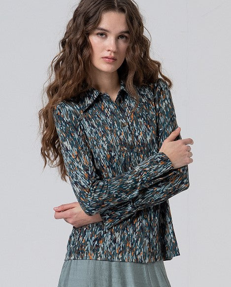 CAMICIA IN JERSEY STAMPA PENNELLATE