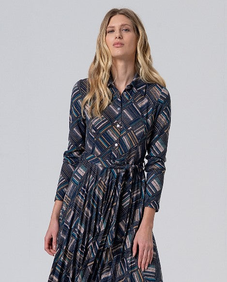 ABITO CAMICIA STAMPA GEOMETRICA