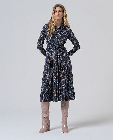 ABITO CAMICIA STAMPA GEOMETRICA