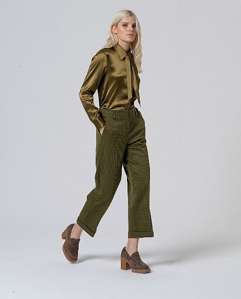 PANTALONI MICRO PIED DE POULE