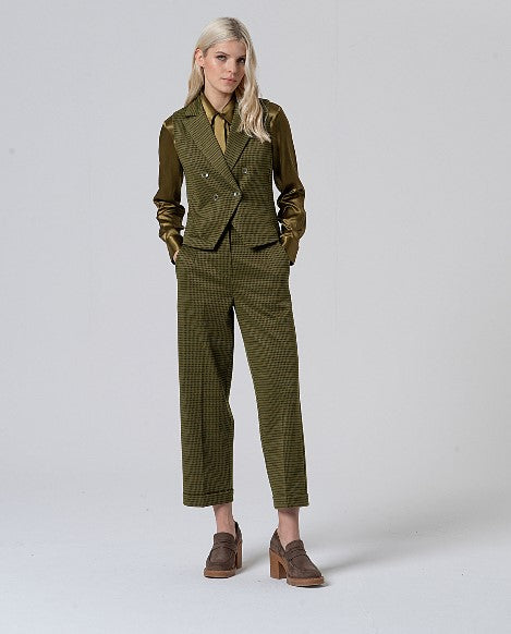 PANTALONI MICRO PIED DE POULE