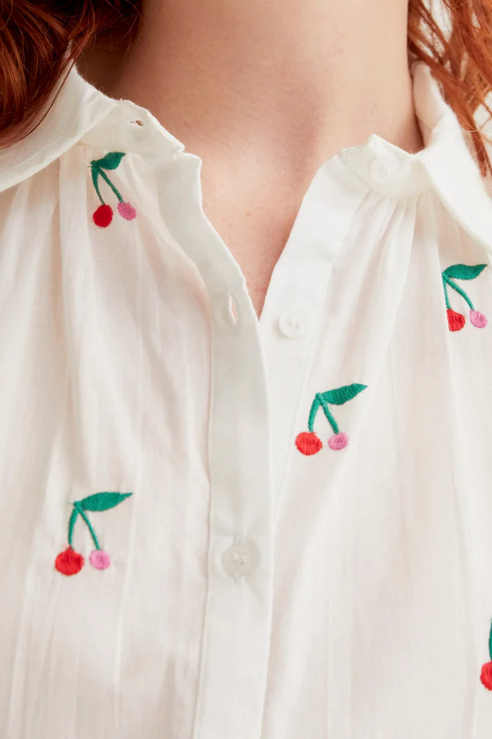 CAMICIA RICAMO CILIEGIE