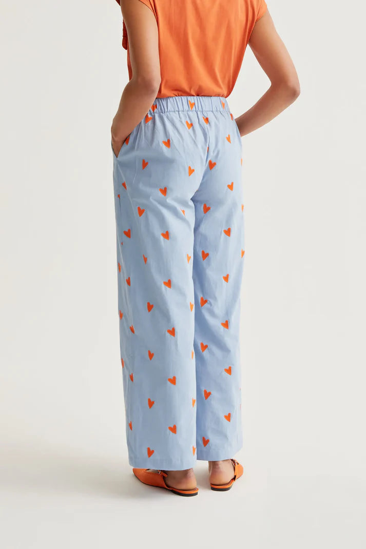 PANTALONI RICAMO CUORI