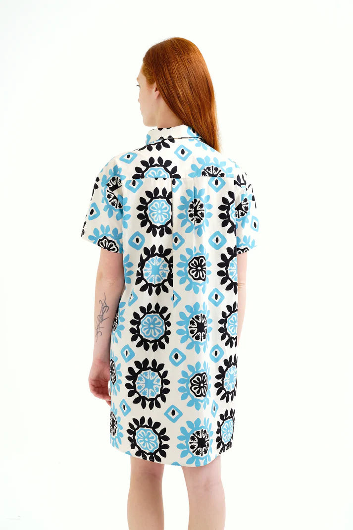 ABITO CAMICIA STAMPA SANTORINI