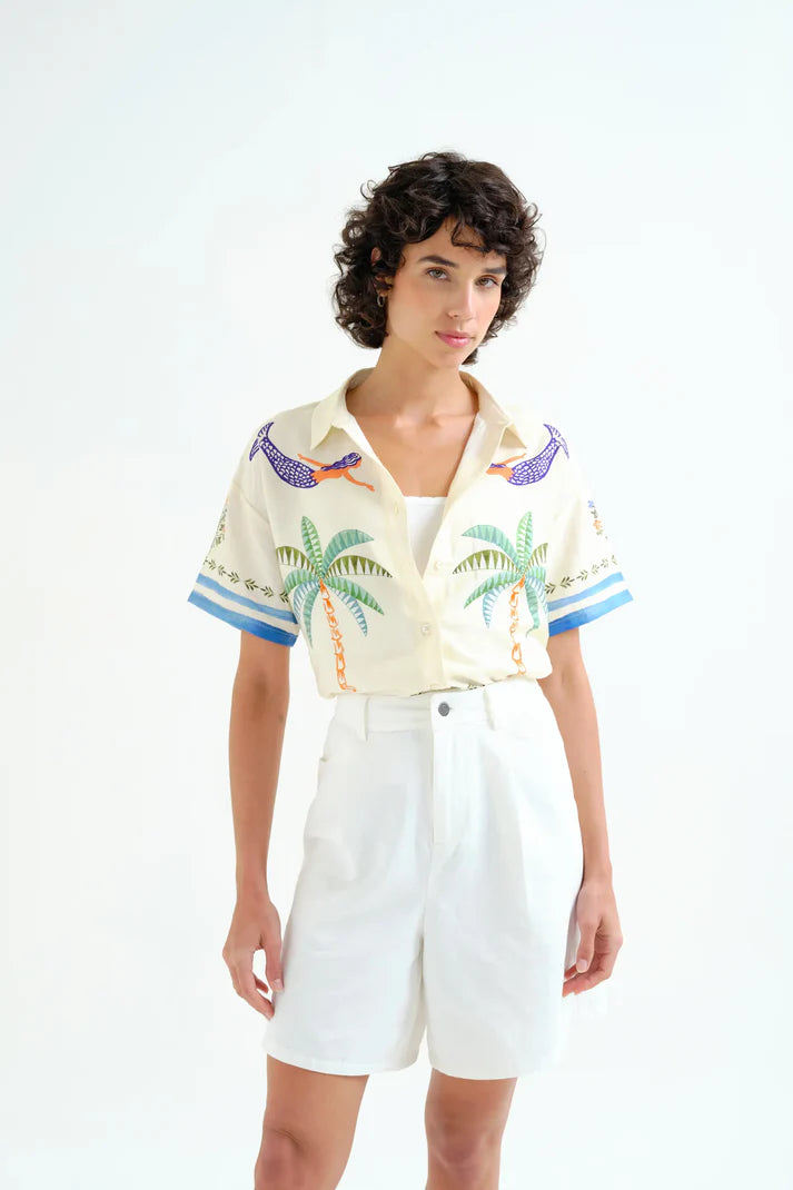 CAMICIA STAMPA PALME & SIRENE