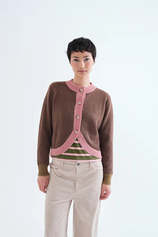 MAGLIA CARDIGAN A PETALO
