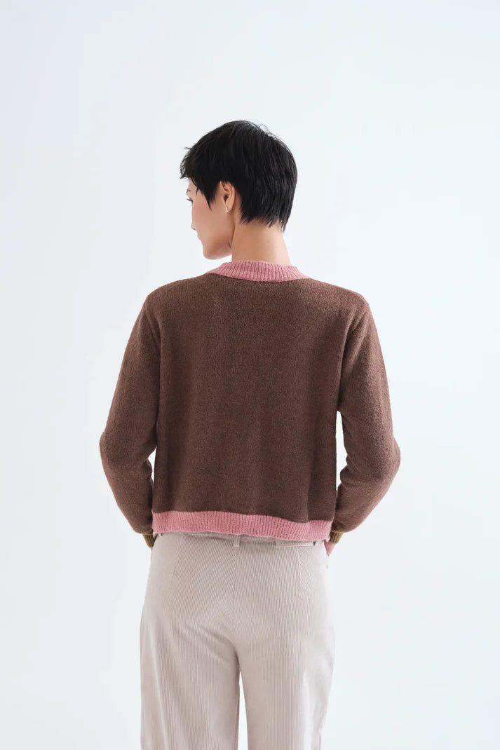 MAGLIA CARDIGAN A PETALO