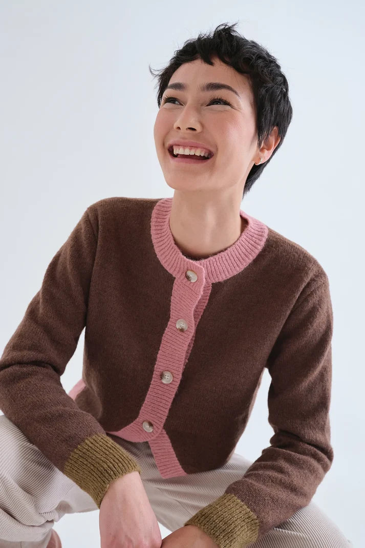 MAGLIA CARDIGAN A PETALO