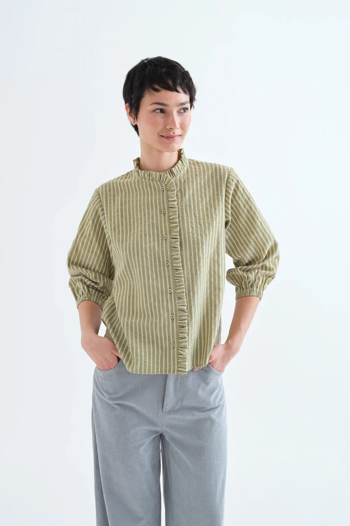 CAMICIA COREANA CON VOLANT