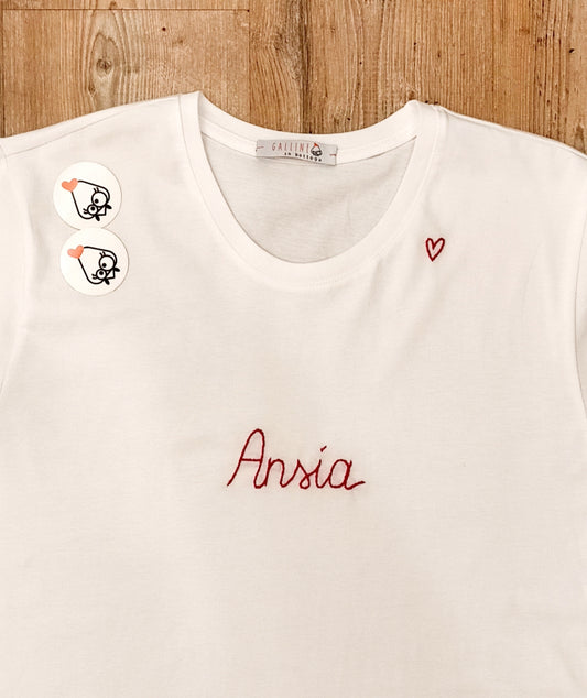 T-SHIRT RICAMATA - ANSIA