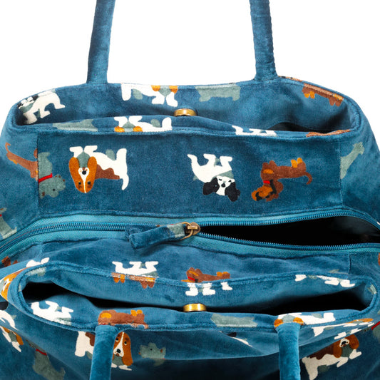 BORSA IN VELLUTO STAMPA CAGNOLINI